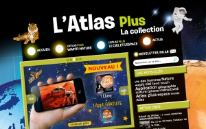 Création du webdesign du site L'Atlas Plus - Claudine Defeuillet, graphiste designer, pour COCO and Co