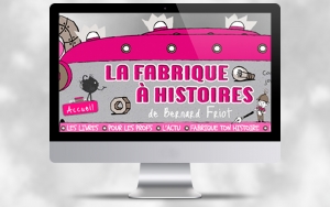Création du webdesign du site La fabrique à histoires - Claudine Defeuillet, graphiste designer, pour COCO and Co