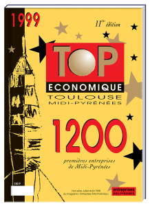 Création de la couverture du TOP Economique 1999 Midi Pyrénées - Claudine Defeuillet, graphiste designer, pour COCO and Co