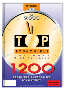 Création de la couverture du TOP Economique 2000 Midi Pyrénées - Claudine Defeuillet, graphiste designer, pour COCO and Co