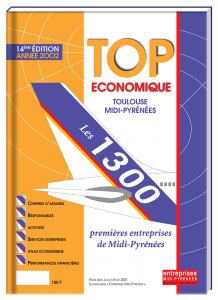 Création de la couverture du TOP Economique 2002 Midi Pyrénées - Claudine Defeuillet, graphiste designer, pour COCO and Co